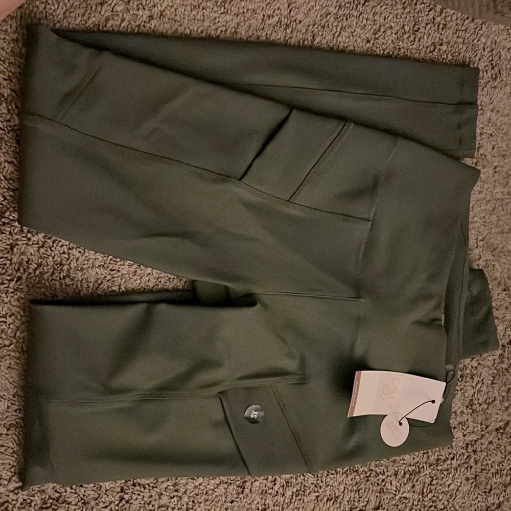 Olive green workout leggings brand new with tags